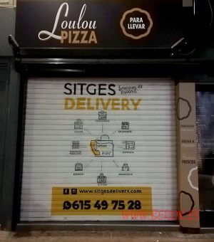 graffiti persiana sitges delivery lolou pizza